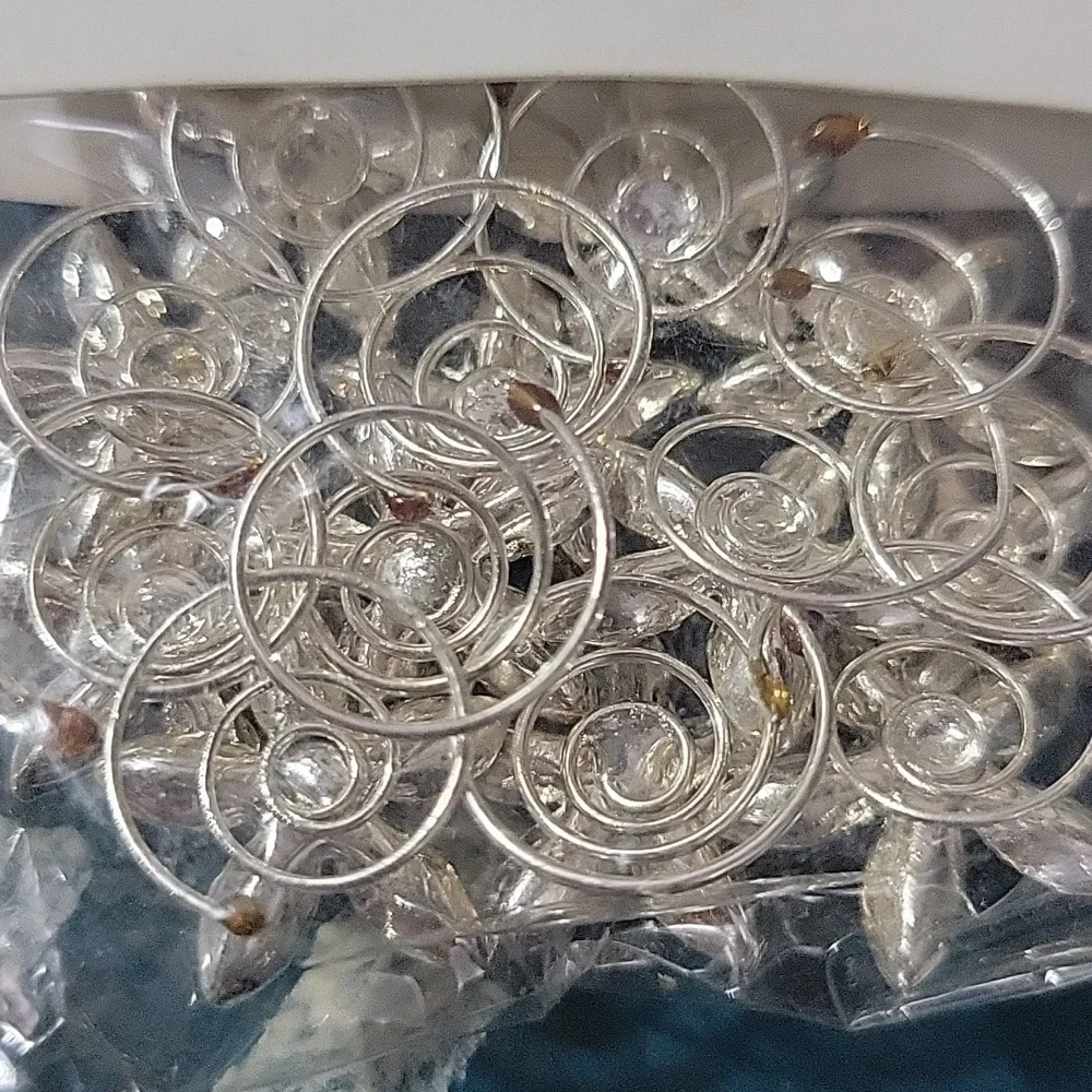 Rhinestone Twist Flower Hair Accessories - Silver Sparkle
